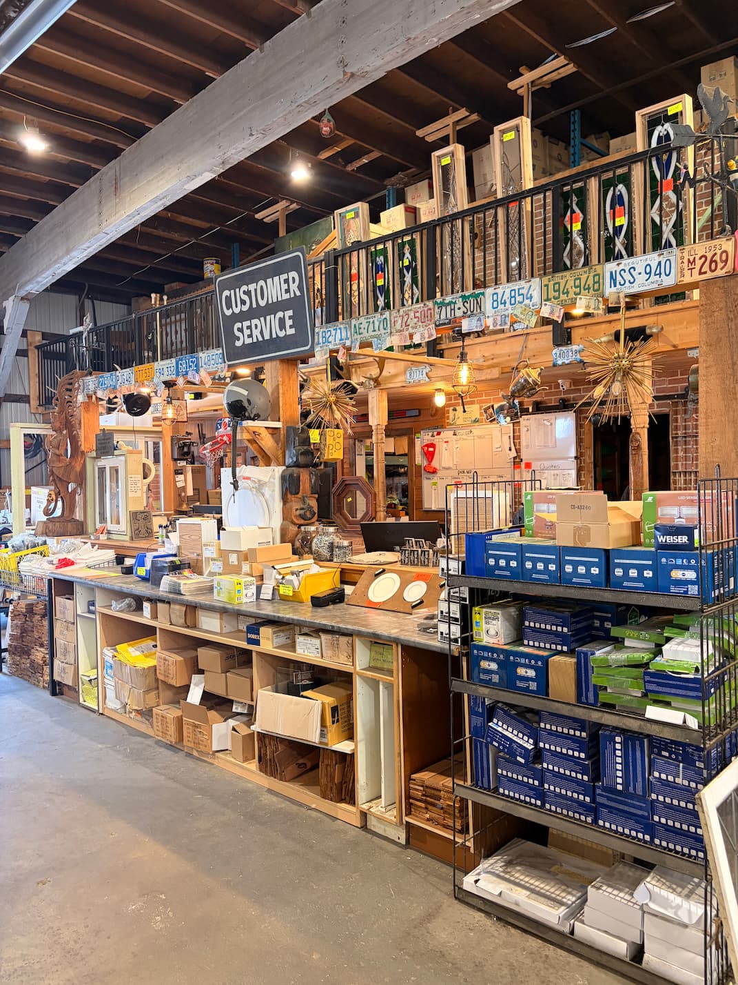 Reclaimed building materials available in the MRNU yard