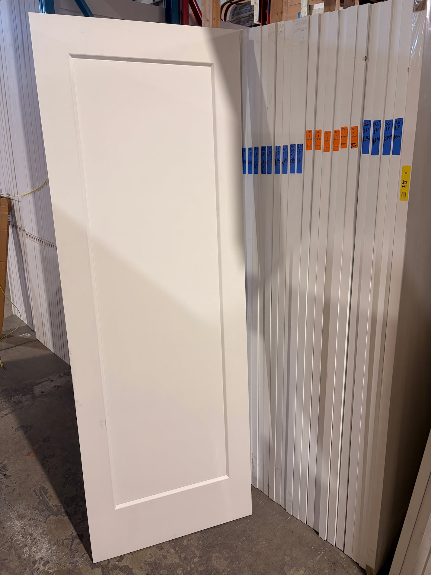Interior slab doors in a variety of sizes and finishes