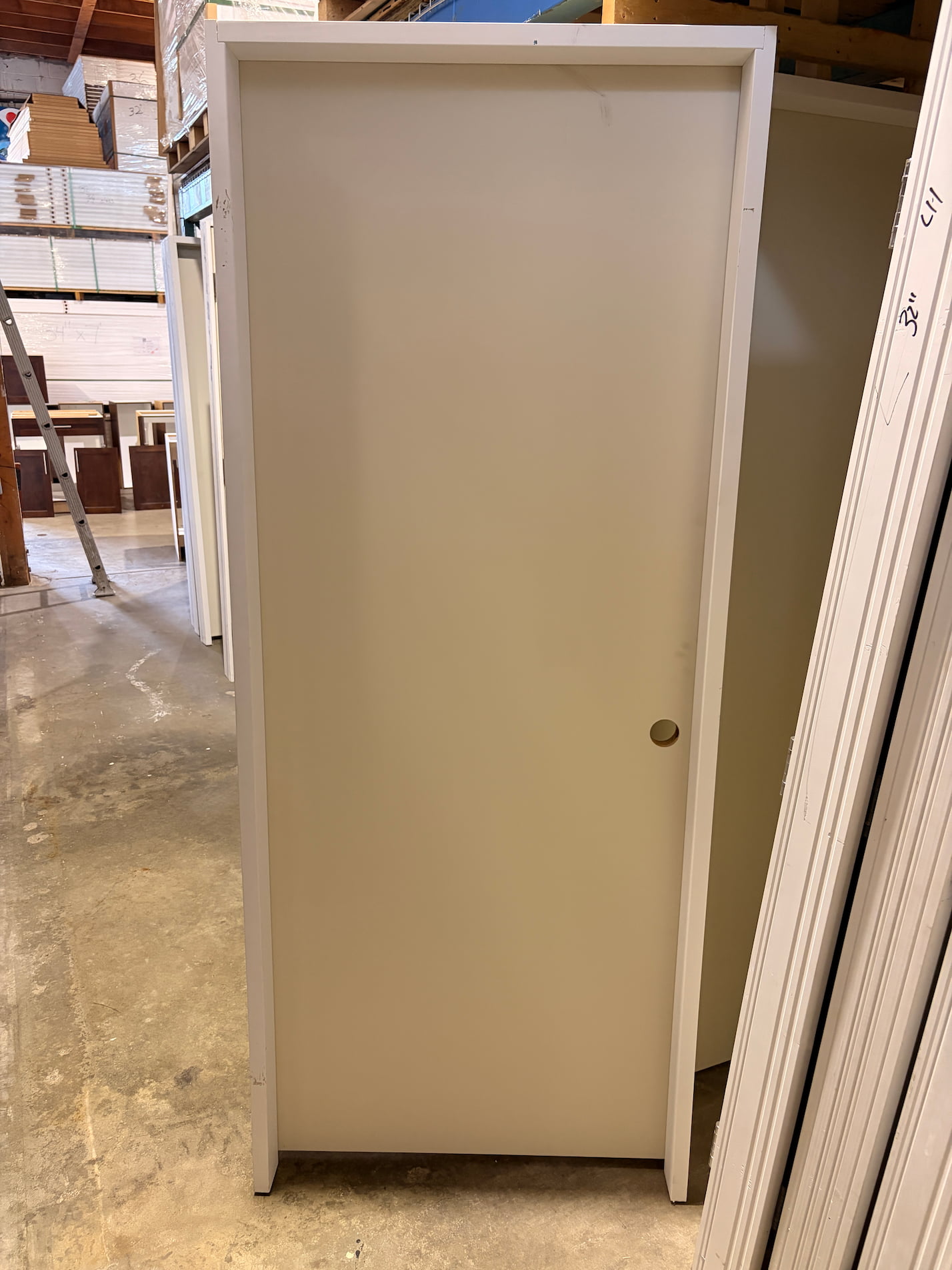 Prehung interior doors with frames and hinges