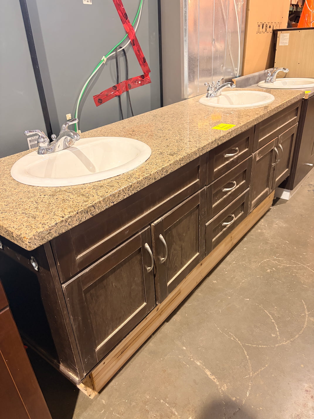 Used bathroom vanity with sink and countertop at MRNU
