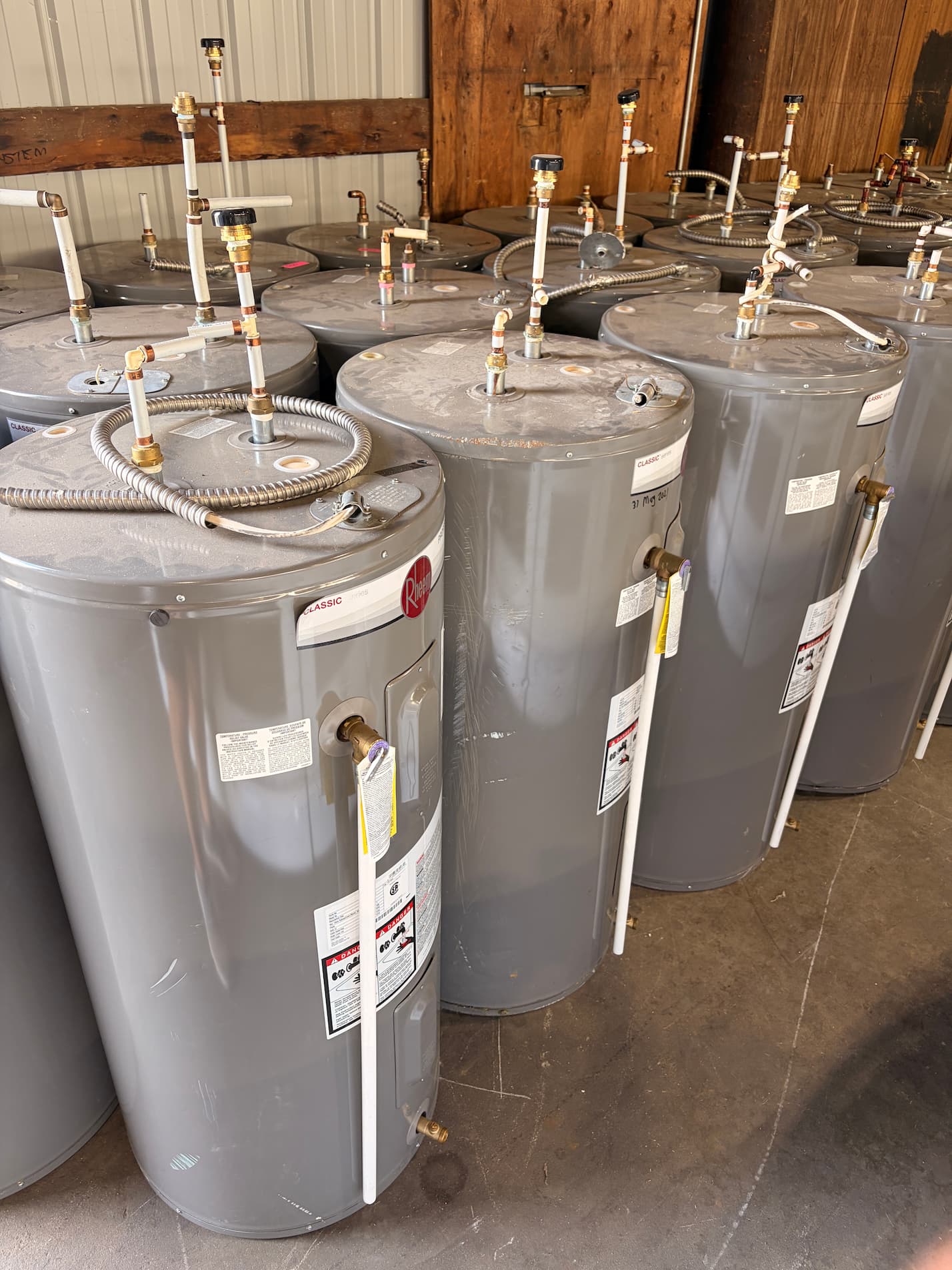 Hot water tanks available at MRNU